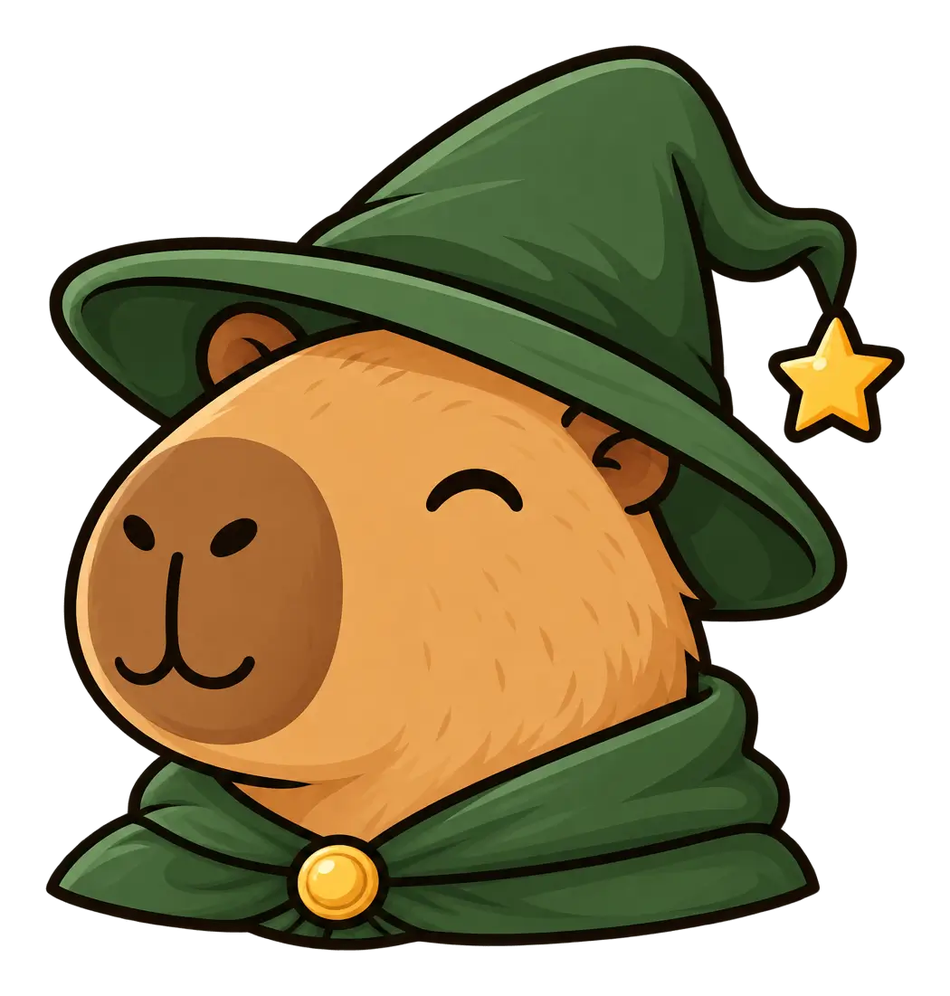 CraftBuddy wizard capybara mascot